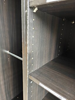 IKEA PAX skriňa 250 cm, čierna so sklom - 9