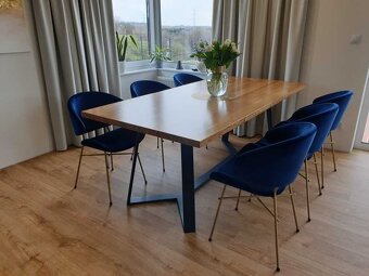 Dubový loftový stôl, moderný - 9