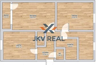 JKV REAL Vám ponúka pekný, priestranný 3 izbový byt na preda - 9
