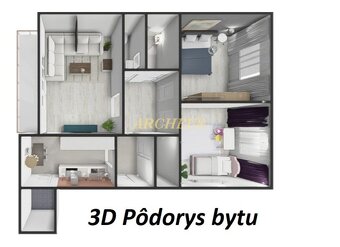 KOMPLETNE ZREKONŠTRUOVANÝ 3 IZBOVÝ BYT S LOGGIOU, SNINA - 9