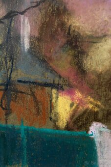 Géza Rónai – vzácny pastel na kartóne, 68 × 56 cm - 9
