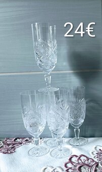 Krištáľ - misa , poháre, - 9