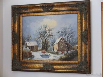 Obrazy-olejomalba,tisk zlacený rám atd.. - 9