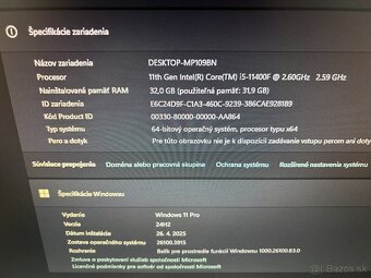 PREDÁM HERNÝ PC - I5 11400F, RX 6700 XT 12GB, 32GB DDR4, SSD - 9