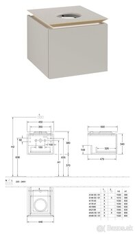 Villeroy & Boch Legato - Skrinka pod umývadlo, Dub severský - 9