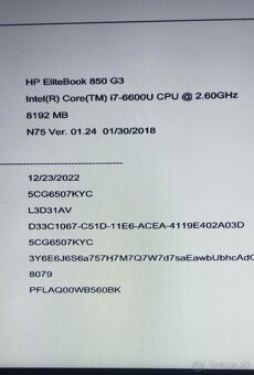 HP EliteBook 850 G3 - 9
