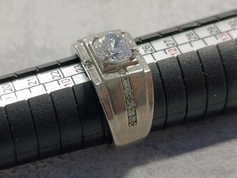 Krásný pánský prsten viz.foto, s kamínky, VEL.64 - 9