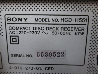 SONY HCD-H551 - 9