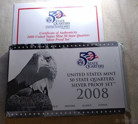 6x Strieborných proof sád "50 State" 2004-2009 - 9