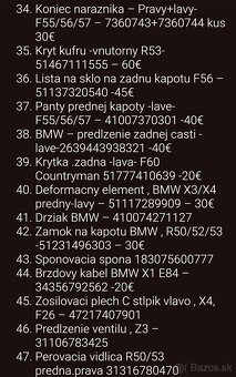 MINI/BMW/ORIGINAL NAHRADNE DIELY/-50% - 9