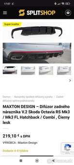 Zadný difúzor Maxton Škoda Octavia 3RS - 9