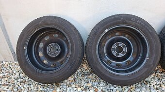 4x plechové disky 6Jx15 ET38 + zimné pneu 185/60 R15 - 9