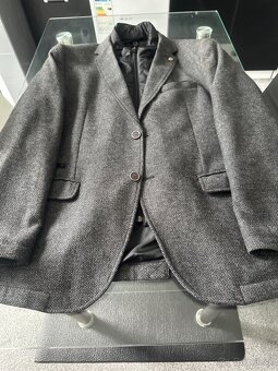 Pánsky krátky elegantný kabát a pánske sako 170cm - 9
