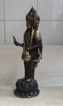 Ručne vyrobená sada troch bronzových Hindských božstiev - 9