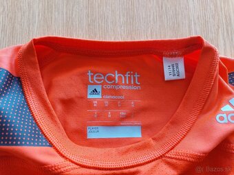 Nové kompresné tričká Adidas TECHFIT (M/L) – Modré/Oranžové - 9