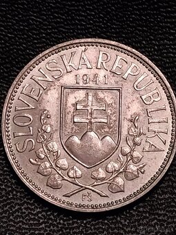 Minca 20 Ks SR 1941 Cyril a Metod Dvojkríž Striebro - 9