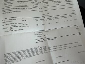 iPhone 15 Pro Max - White Titanium, 1TB - TOP STAV - 9