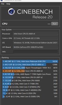22 Jadro | 64GB RAM | RTX 3080 | HP Z440 - 9