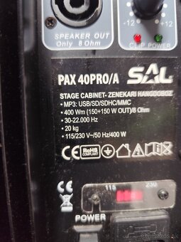 Aktívny reproduktor SAL PAX 40PRO/A - 9