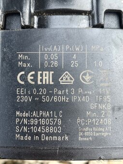 Predám nepoužité obehové čerpadlo GRUNDFOS - 9