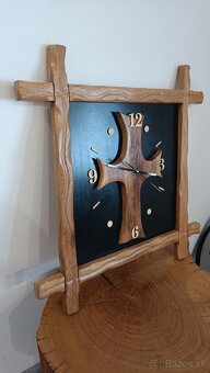 Drevo Dub Orech Nástenné hodiny - 9