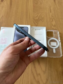iPhone 15 Pro 256 gb Blue Titanium - nepoužívaný, záruka - 9