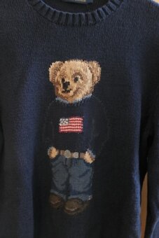 RALPH LAUREN BEAR ICON original bavlna/lan top sveter - 9