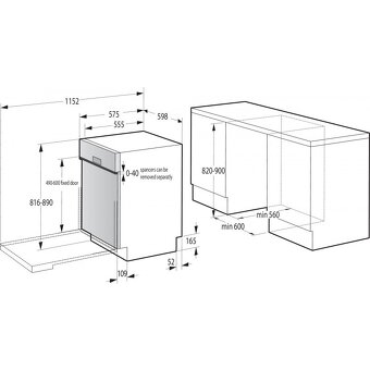 Predám vstavanú umývačku riadu GORENJE GI673C60X - 9