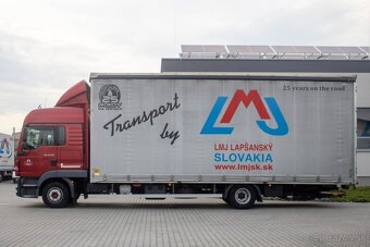 MAN TGL 12.250 s valníkovou nástavbou a hydraulickým čelom - 9