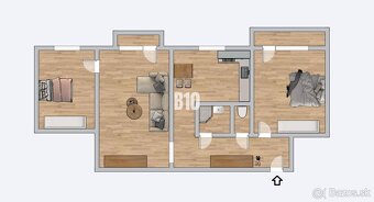 3 izbový byt/ centrum mesta/ dva balkóny - 9