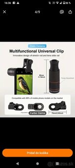 Predám telescope na telefón 32 x zoom - 9