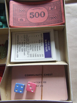 Stará hra MONOPOLY 50 roky. bez hracej dosky - 9