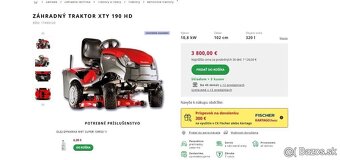 Traktorová kosačka Castelgarden xt190hd 18,5HP - 9