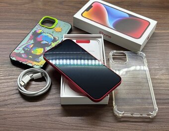 Apple iPhone 14 128GB Red- tip top stav - 9
