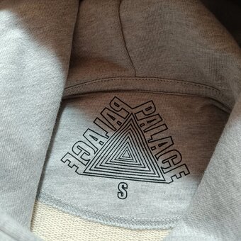 Palace flamed hood sivá mikina s ohňom S - 9
