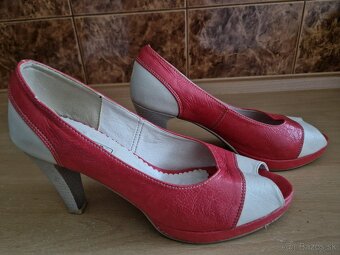 2x látkové lodičky č. 39, 38 a kožené č. 39 - 9