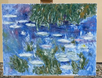 Lekná – olej na plátne, ručne maľovaný obraz 70 x 90 cm - 9