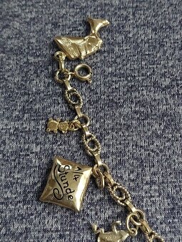 Starozitny zlaty damsky naramok - 9