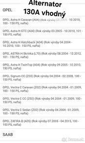 Alternator Ridex 130A Fiat,Opel,Saab,Vauxhall - 9