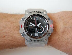 SMAEL 8007 Transparent Dual-Time vodotesné športové hodinky - 9