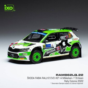 Modely Škoda Fabia Rally2 1:43 IXO - 9
