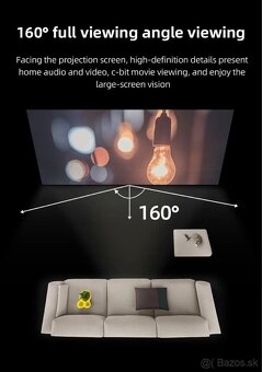 Full HD 1080P projektor + 130-palcové anti-svetelné plátno z - 9