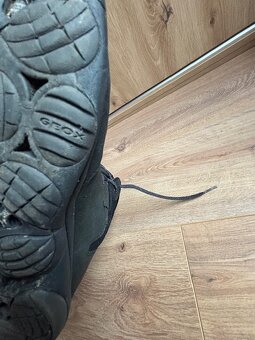 GEOX - čierne kožené jesenné topánky - 9