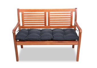 Poduška na lavicu 110-145x45x8 cm krémová antracitová - 9