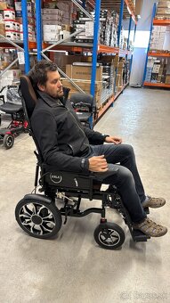 elektrický invalidný vozík XL 53cm do170kg novy 10km/h - 9
