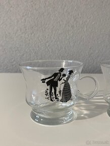 Súprava šálok na kávu alebo čaj, zo skla - 9