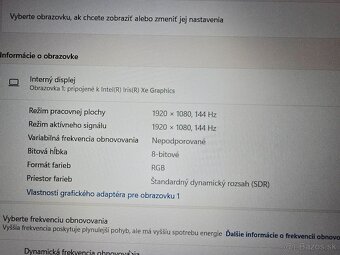 Velky 16 palcovy HP Victus s RTX 4060 i7 procesorom 13 gener - 9