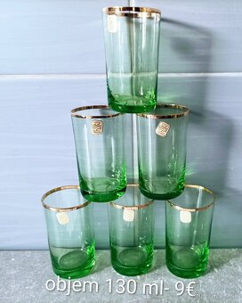 Retro sklenené misy, poháre - 9