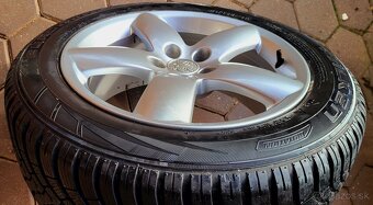 alu R17 5x108 orig. Peugeot 407, zimné pneu 215/55 - 9
