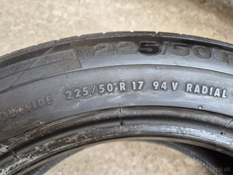 225/50 r17 letné 4 ks CONTINENTAL dezén 6,3 - 5,8 mm - 9